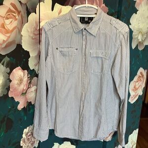 Ocean Current Striped Button Down 🌊🌅‎